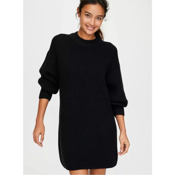 ARITZIA Wilfred
Requiem Merino Wool Knit Sweater Dress Black Size XXS, Cozy Chic - Picture 3 of 14